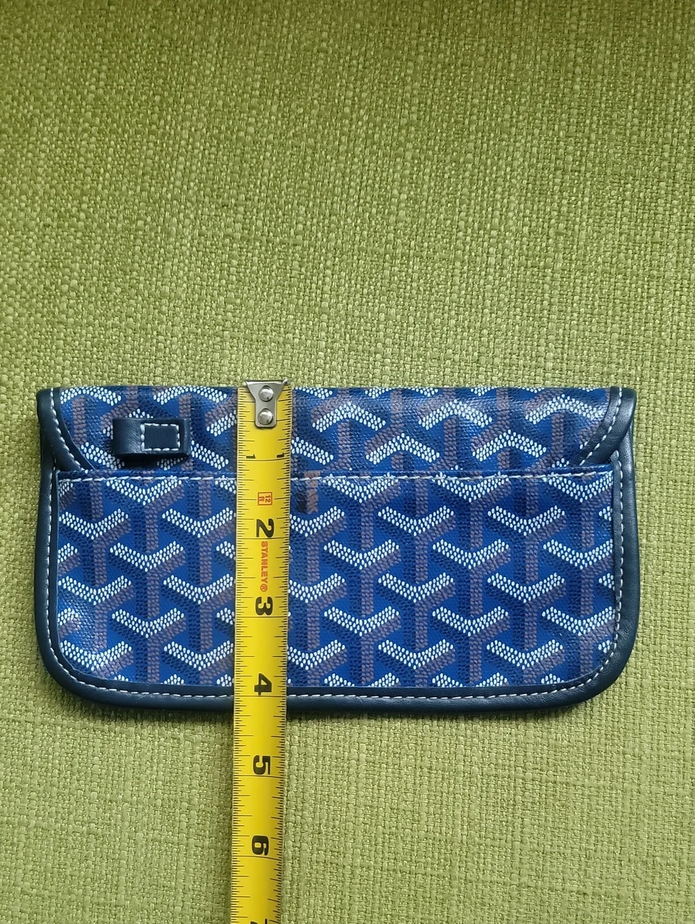 Goyard Blue Chevron Continental Wallet